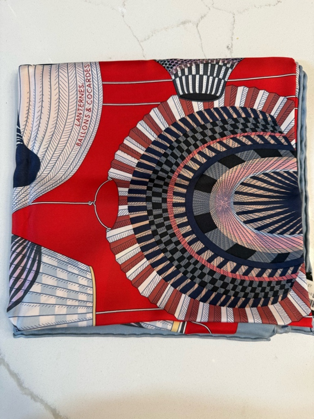 Hermes silk scarf 90cm Lanterns Ballons NWT